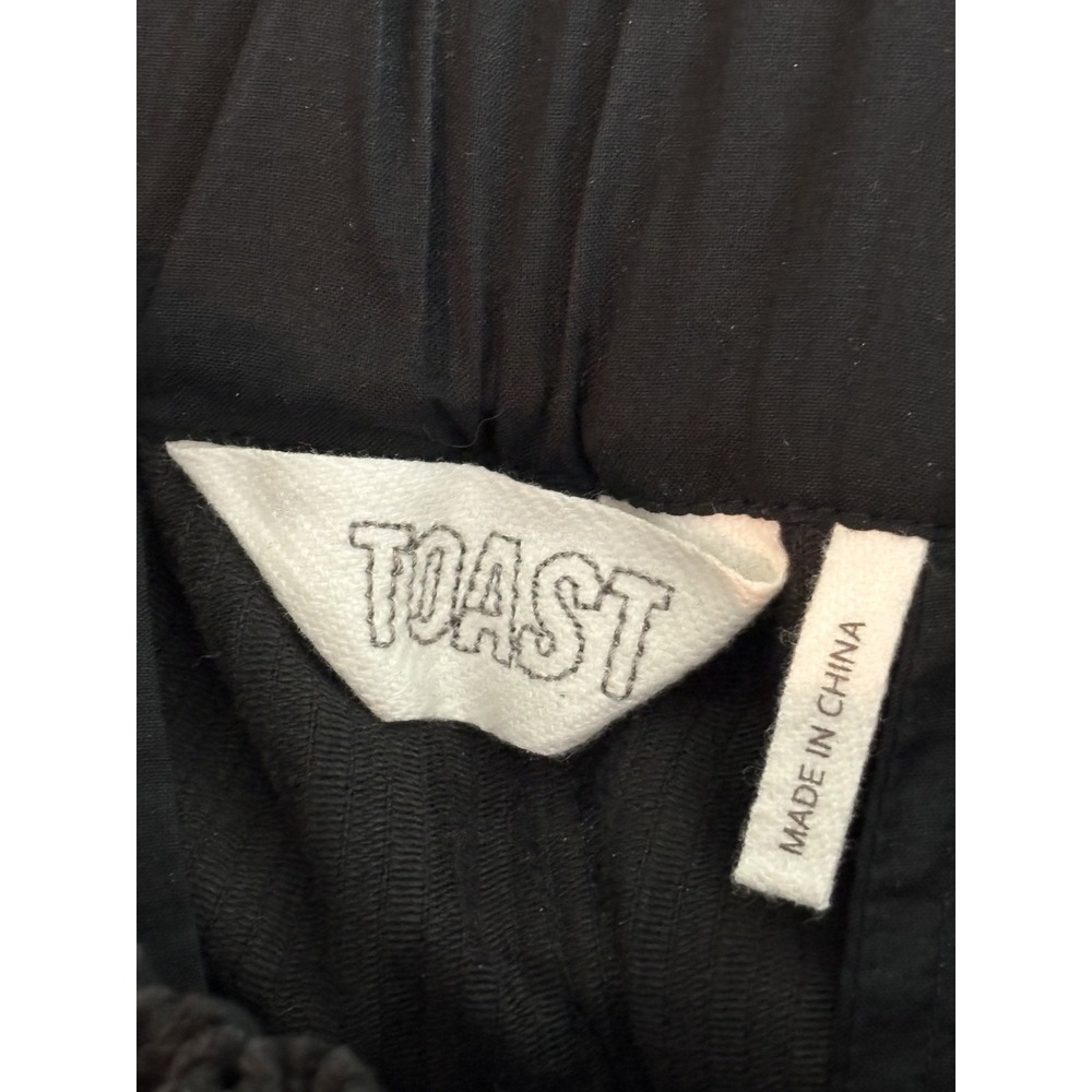 Toast Womens Gabi Cotton Pull On Trousers Size 10 Black Corduroy Garment Dyed - Picture 3 of 4